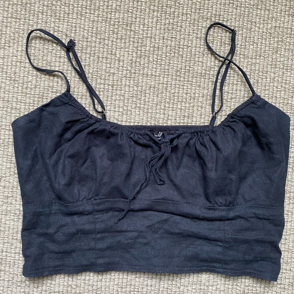 Cute black cropped top